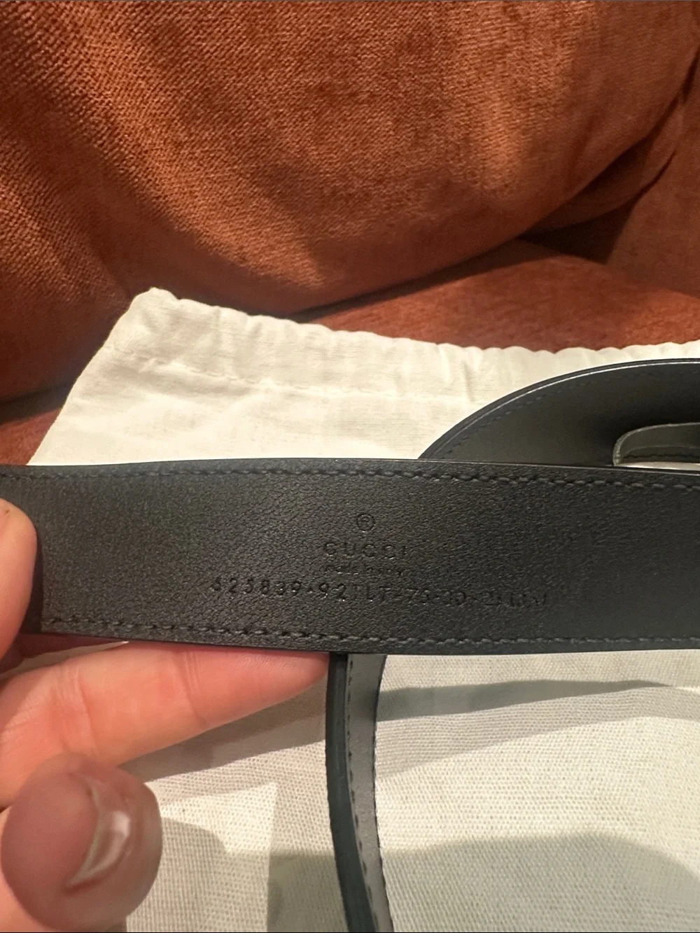 Gucci Monogram Canvas Belt with Gold Double G Buckle